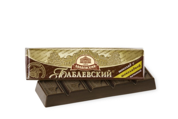 Шоколадный батончик Бабаевский с шоколадной начинкой 50г