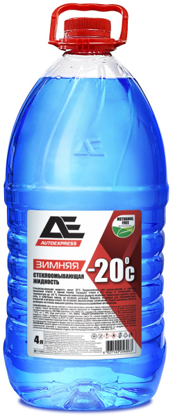 Стеклоомывающая жидкость AUTOEXSPRESS -20С ПЭТ 4л