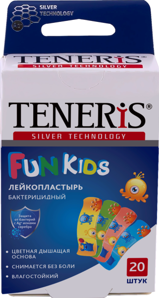 Лейкопластырь Тенерис Фан Кидс 20шт
