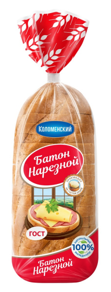Батон Коломенское нарезной в нарезке 400г