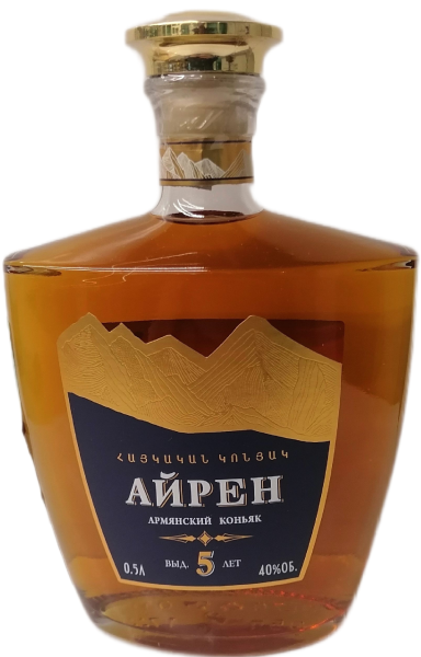 Коньяк АЙРЕН 5 лет армянский ординарный  0,5л