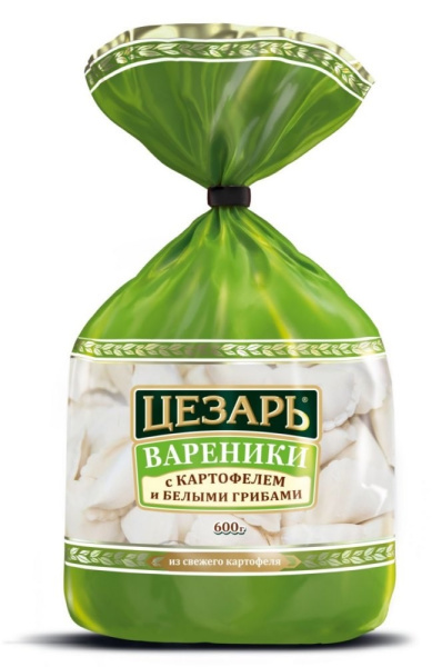 Вареники Цезарь с картофелем и грибами 600г