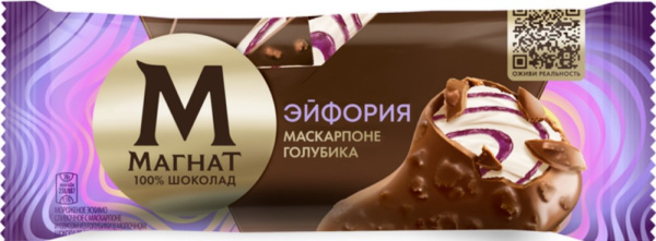 Мороженое Магнат маскарпоне-голубика эскимо 70г