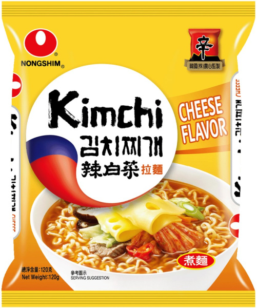 Лапша быстрого приготовления Кимчи Рамен с сырным вкусом 120г