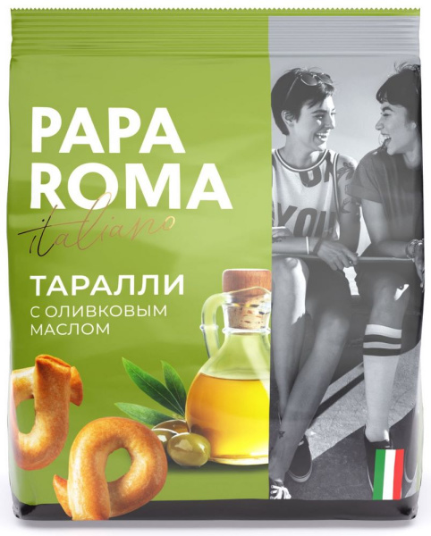 "Таралли с оливковым маслом" PAPA ROMA 180г