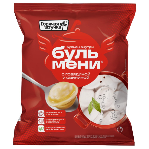 Бульмени Горячая Штучка с говядиной и свининой 700г