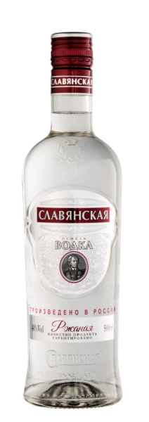 Водка Славянская ржаная 40% 0,5л