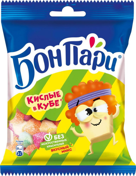 Маршмеллоу Бон Пари Кислые в кубе 65г