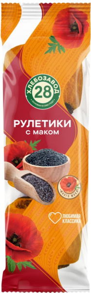 Мини-рулетики Хлебозавод N28 с маком 90г