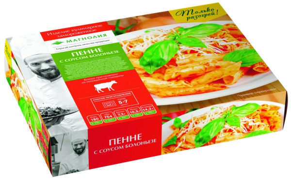 Пенне с соусом Болоньезе замороженный Магнолия 200г