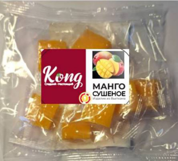 Манго Конг сушеное кубики 100г