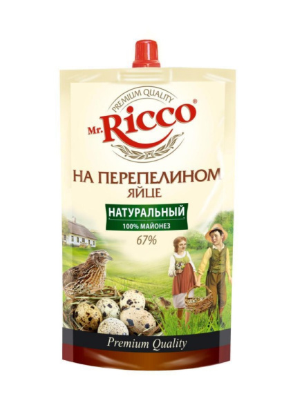 Майонез Mr.Ricco перепел.яйцо 67% 220мл