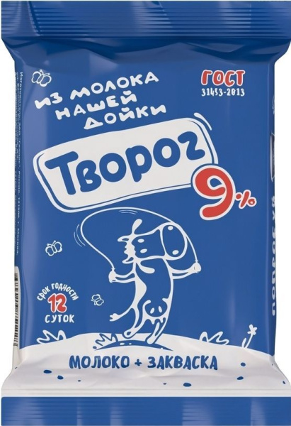 Творог из молока Нашей Дойки 9% 180г
