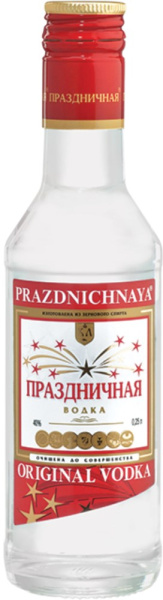 Водка Праздничная 40% 0,25 л