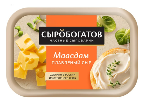 Сыр плавленый Сыробогатов маасдам 50% 200г