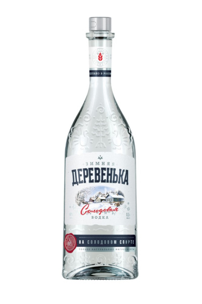 Водка Зимняя деревенька на солодовом спирте "Альфа" 0,5л